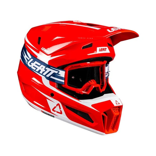 Casque de Motocross 3.5 V26 Lunette Incluse Rouge, côté droit