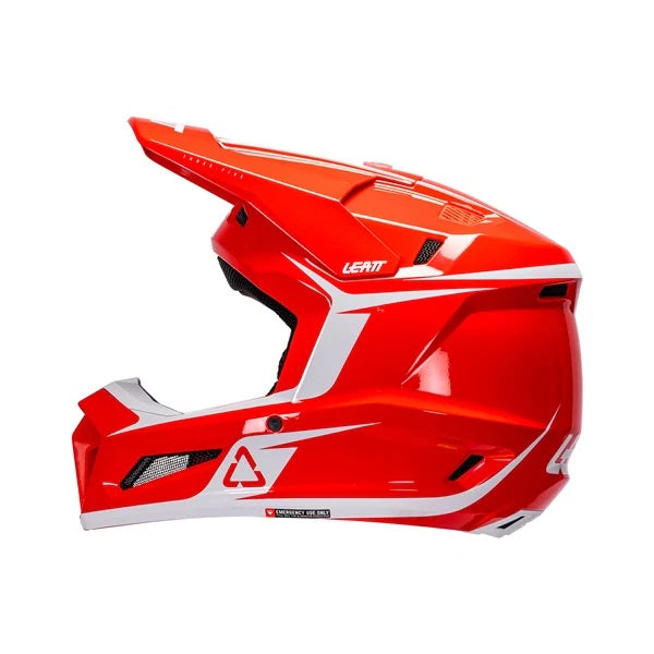 Casque de Motocross 3.5 V26 Lunette Incluse Rouge, côté gauche