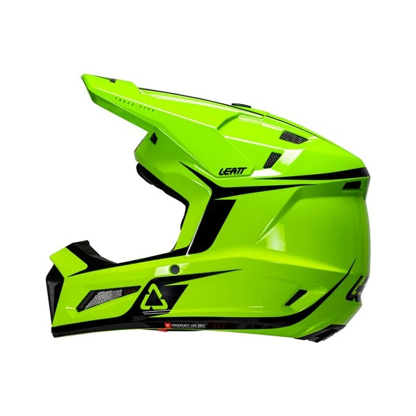 Casque de Motocross 3.5 V26 Lunette Incluse Vert, côté gauche