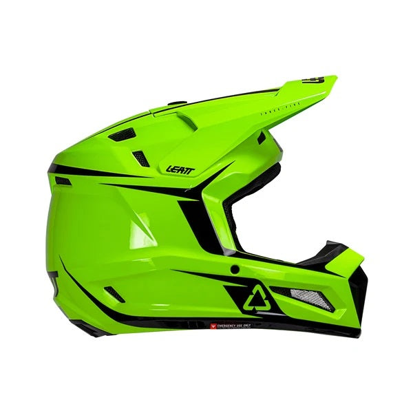 Casque de Motocross hors-route 3.5 Junior V26 Leatt haute visibilité, de coté
