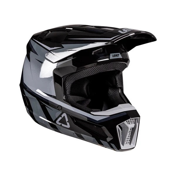 Casque de Motocross 2.5 V26 Lunette Incluse Gris, côté gauche