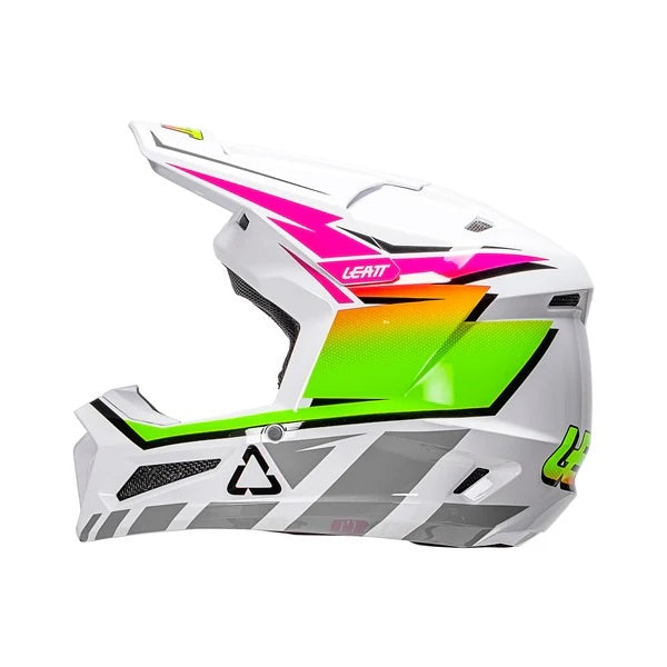 Casque de Motocross 2.5 V26 Lunette Incluse Rose/Vert, côté gauche