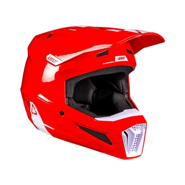 Casque de Motocross 2.5 V26 Lunette Incluse Rouge, côté droit