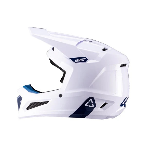 Casque de Motocross 2.5 V26 Lunette Incluse Blanc, côté gauche