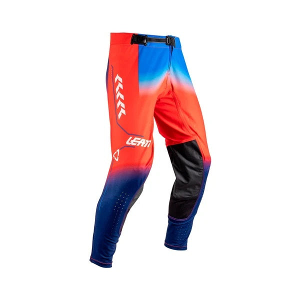 Pantalon de Motocross 5.5 I.K.S - V26 Bleu/Rouge, de face