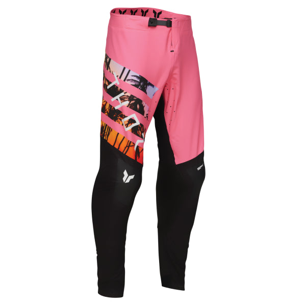 Pantalon de Motocross Sportmode SD Thor noir et multicolore, de face