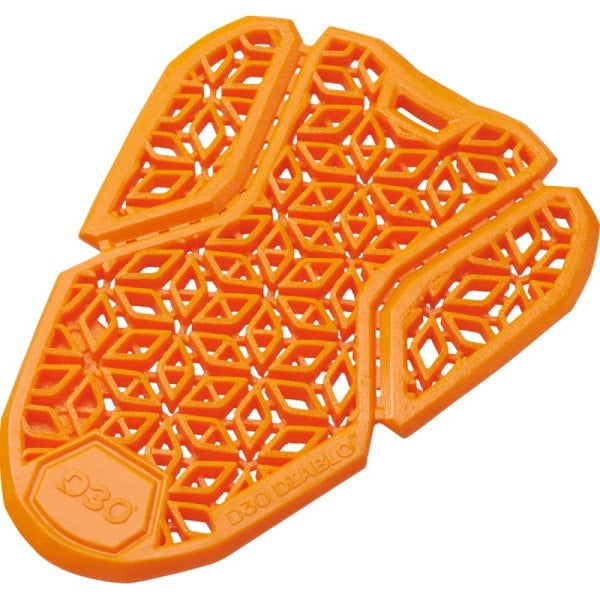 Protection de hanches D3O Diablo Niveau 1 pour Moto Orange, arrière
