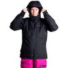 Manteau de Motoneige Venture SAFE/Noir/rose/de face/Jethwear