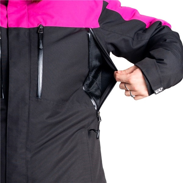 Manteau de Motoneige Adapt 3-en-1/Jethwear/noir, rose, zippe gauche