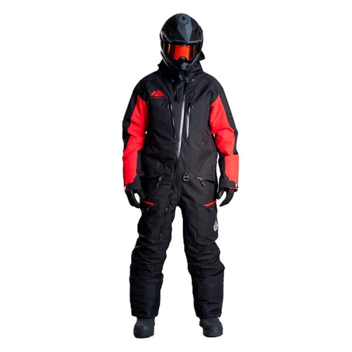 Ensemble de Motoneige Theone V2/Jethwear/Noir/rouge, de face