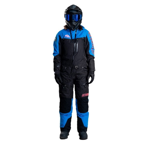 Ensemble de Motoneige The One V2 Femme/Jethwear/noir/bleu, de face