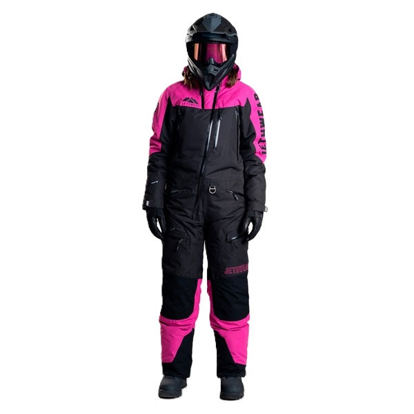 Ensemble de Motoneige The One V2 Femme/Jethwear/noir/rose, de face