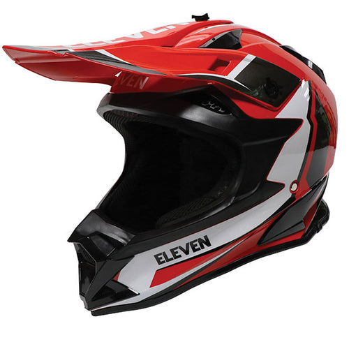 Casque de Motocross RAID MX Rouge||MX RAID Dirtbike Helmet Red