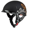 Casque Ouvert de Moto HH-65 Corvus Noir/Orange de droite