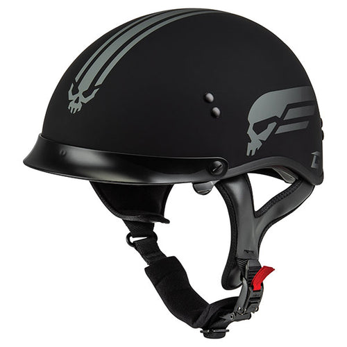 Casque Ouvert de Moto HH-65 Retribution Noir/Gris de droite