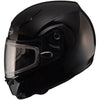 Casque Modulaire de Motoneige MD04 Visière Double Noir Mat de droite