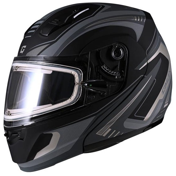 Casque Modulaire de Motoneige MD04 Ambition Noir/Gris