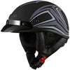 Casque Ouvert de Moto HH35 Derk Noir/Argent de droite