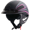 Casque Ouvert de Moto HH35 Derk Noir/Rose de droite