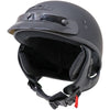 Casque Ouvert de Moto HH35 Noir Mat incliné de face