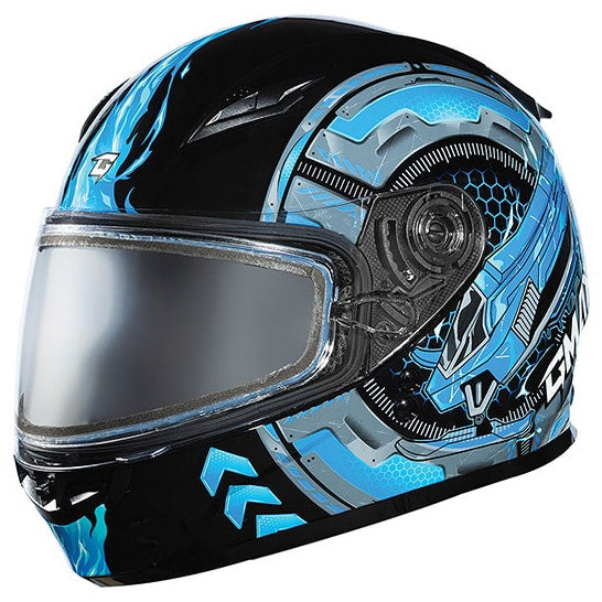 Casque Intégral de Motoneige GMAX FF49Y Charged Junior Noir/Bleu