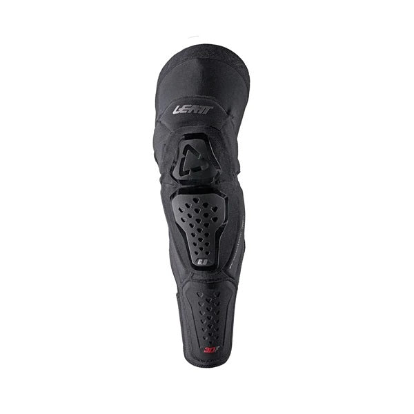 Protège-Genoux de Motocross 6.0 Evo Ext Leatt Noir, de face