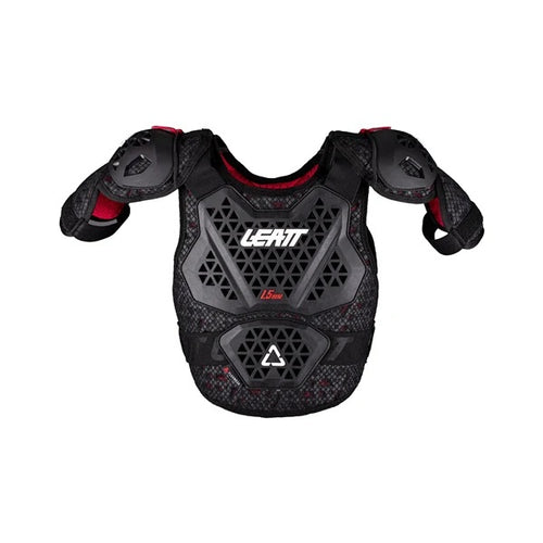 Plastron de Motocross 1.5 Mini Pro Leatt Noir, de face 