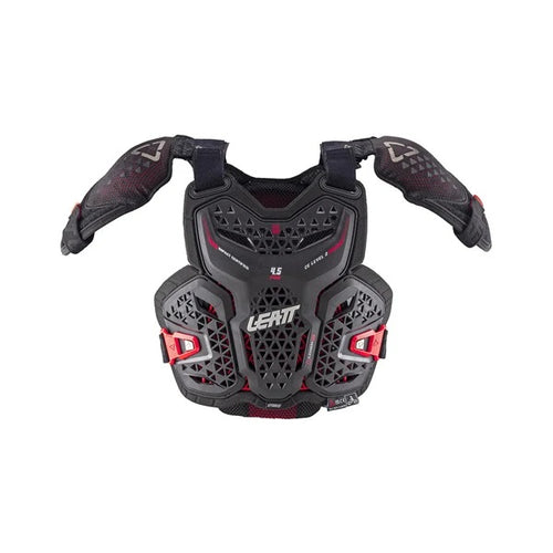 Plastron de Motocross 4.5 Junior Hybrid Pro Leatt Noir, de face