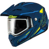 Casque Modulaire de Motoneige MD74 Lentille Double Bleu/Jaune de droite
