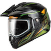 Casque Modulaire de Motoneige MD74 Lentille Double Vert/Orange de droite
