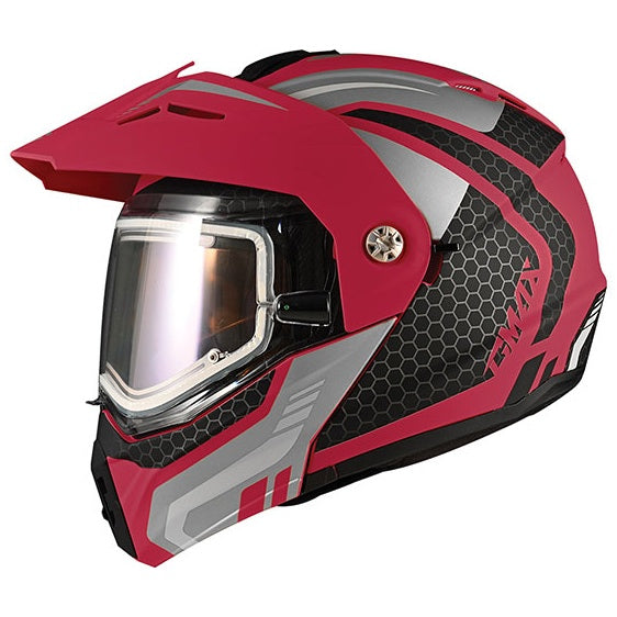 Casque Modulaire Intégral de Motoneige GMAX MD74 Lancer Rouge/Gris