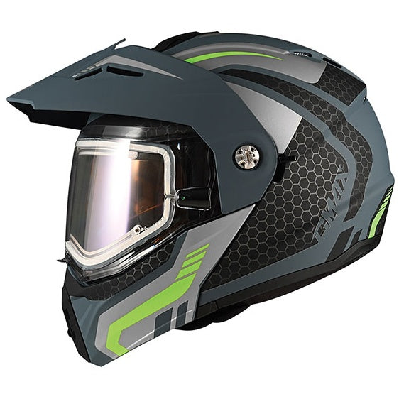 Casque Modulaire Intégral de Motoneige GMAX MD74 Lancer Vert/Gris