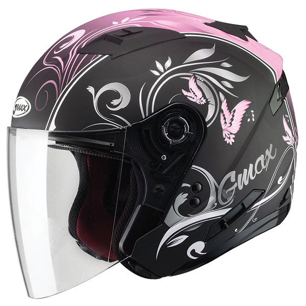 gmax gm67 butterfly open face motorcycle helmet OF77 Open Face Graphic Helmet - Butterflies