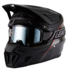 Casque de Motocross 9.5 V27 Carbone - Lunette incluse/Leatt/Noir carbone, de profil