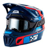 Casque de Motocross 8.5 V27 - Lunette incluse/Leatt; bleu rouge, de profil