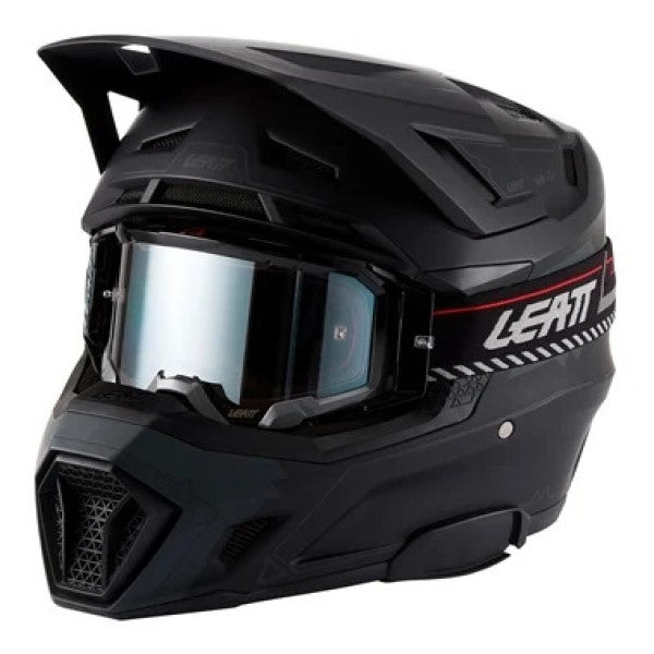 Casque de Motocross 7.5 Cardo V27 - Lunette incluse/Leatt/noir, de profil