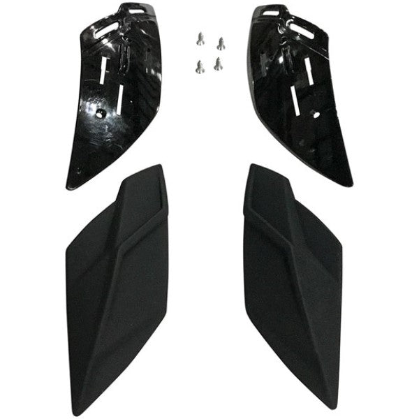 Évents Supérieurs pour Casque Modulaire de Motoneige MD01 Noir Mat