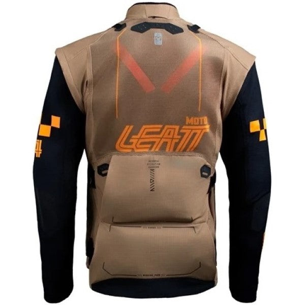 Manteau Enduro 4.5 X-Flow Leatt kaki, de dos