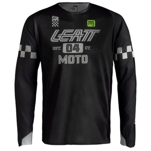 Chandail de Motocross 4.5 X-Flow Enduro Noir de face