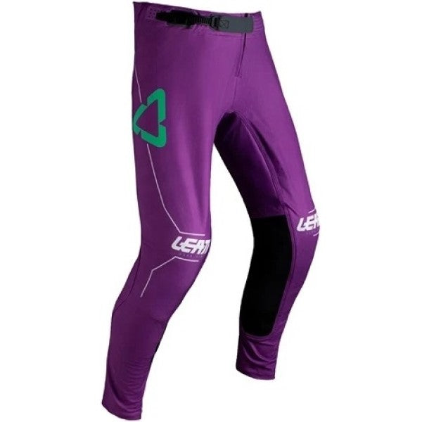 Pantalon de Motocross 5.5 I.K.S - V27 Mauve/Vert, de face