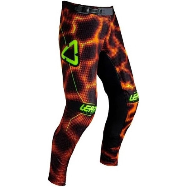Pantalon de Motocross 5.5 I.K.S - V27 Orange/Jaune, de face