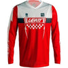 Chandail de Motocross MX 4.5 X-Flow Rouge/Blanc, de face