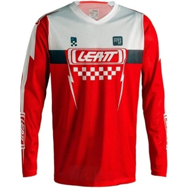 Chandail de Motocross MX 4.5 X-Flow Rouge/Blanc, de face