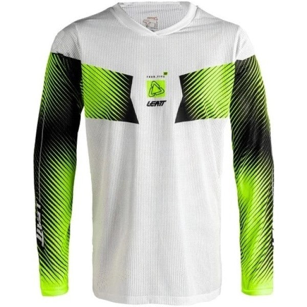 Chandail de Motocross MX 4.5 X-Flow Vert/Blanc, de face