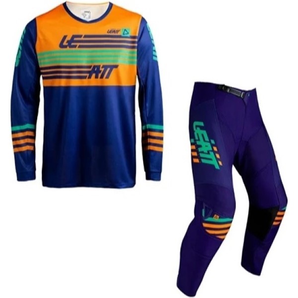 Ensemble de Motocross Ride 3.5 pour Homme Leatt Mauve/Orange