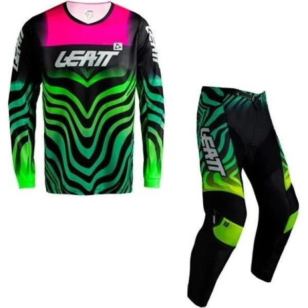 Ensemble de Motocross Ride 3.5 pour Homme Leatt Vert/Rose