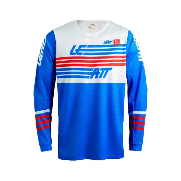 Chandail de Motocross MX 3.5/Leatt/Bleu, blanc, de face
