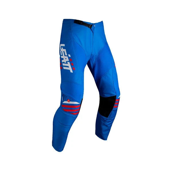 Pantalon de Motocross 3.5/Leatt/Bleu, Rouge, de face
