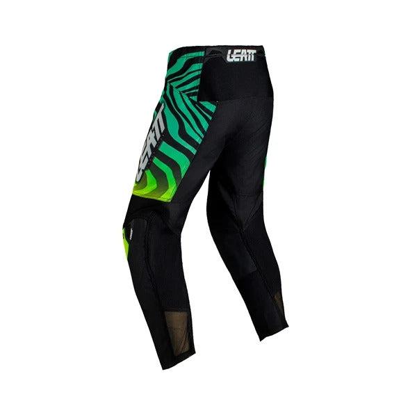 Pantalon de Motocross 3.5/Leatt/Noir, vert, de dos