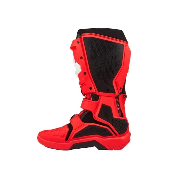 Bottes de Motocross 5.5 Flexlock Evo/Leatt; Rouge, coté gauche
